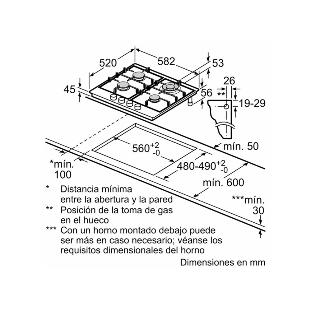 Anafe a gas Bosch PGH6B5K90 60 cm Anafe a gas Bosch PGH6B5K90 60 cm