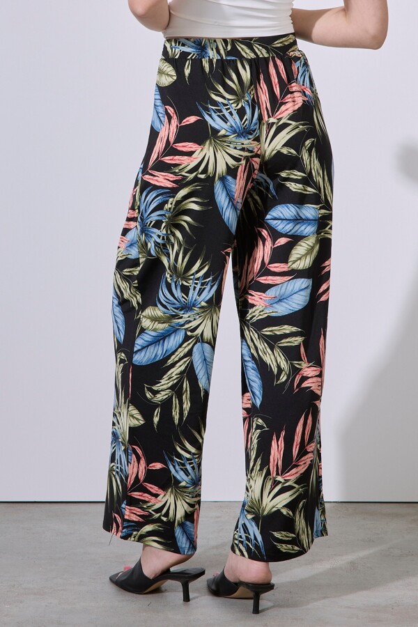 Pantalon Fluido Botanic NEGRO/MULTI