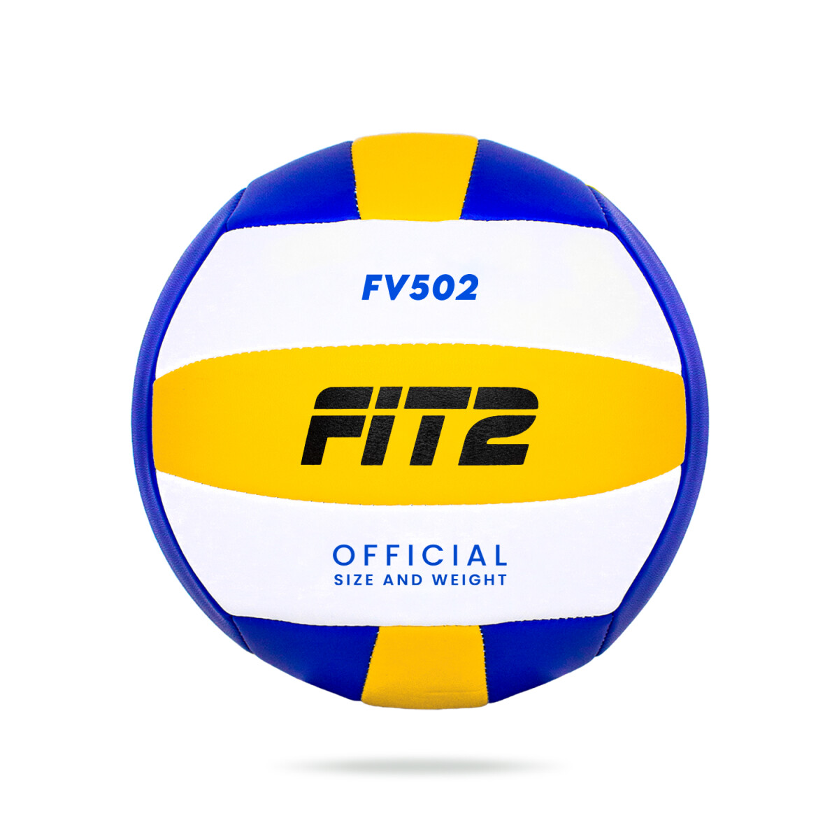 Pelota De Volley Fit2 Balon Voleibol PVC N5 - Amarillo, Blanco y Azul 