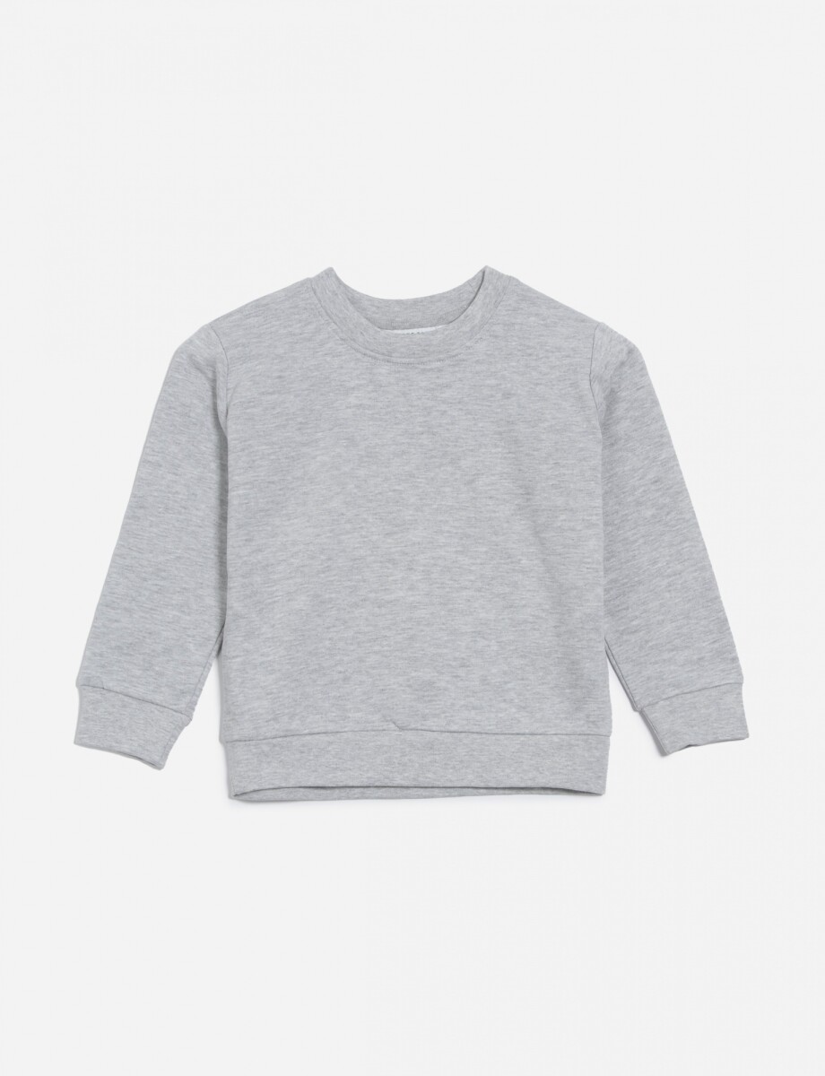 Sweatshirt cuello a la base - Gris melange 
