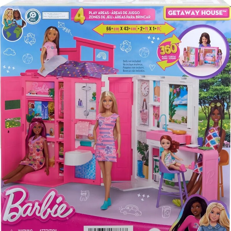 Barbie - Casa De Muñecas Con 4 Areas Barbie - Casa De Muñecas Con 4 Areas
