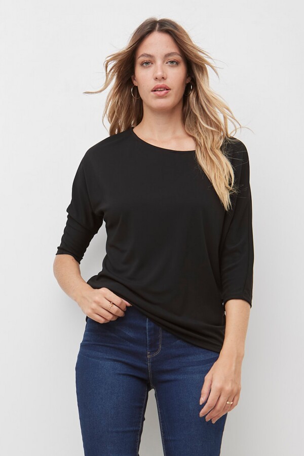 Remera Manga Japonesa NEGRO