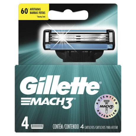 GILLETTE MACH3 REPUESTO 4 UNIDADES GILLETTE MACH3 REPUESTO 4 UNIDADES