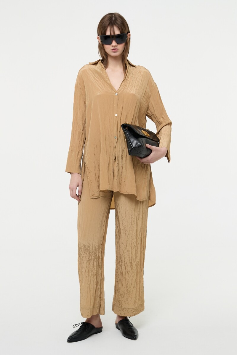 CAMISA OVERSIZED Camel