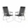 Kit 2 Reposeras Altas Plegables Aluminio Conforto Total Mor Negro