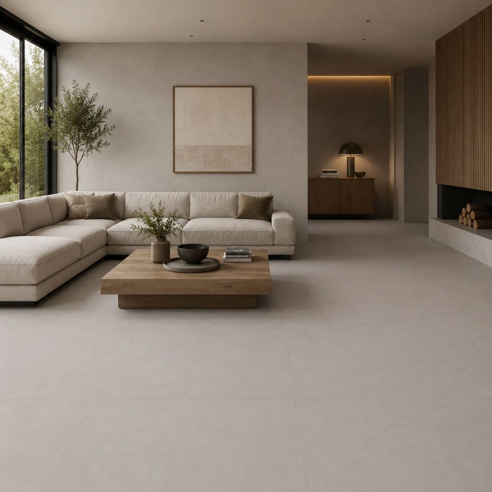 Porcelanato Monza Cemento 90x90 cm Mate y Rectificado Porcelanato Monza Cemento 90x90 Cm Mate Y Rectificado