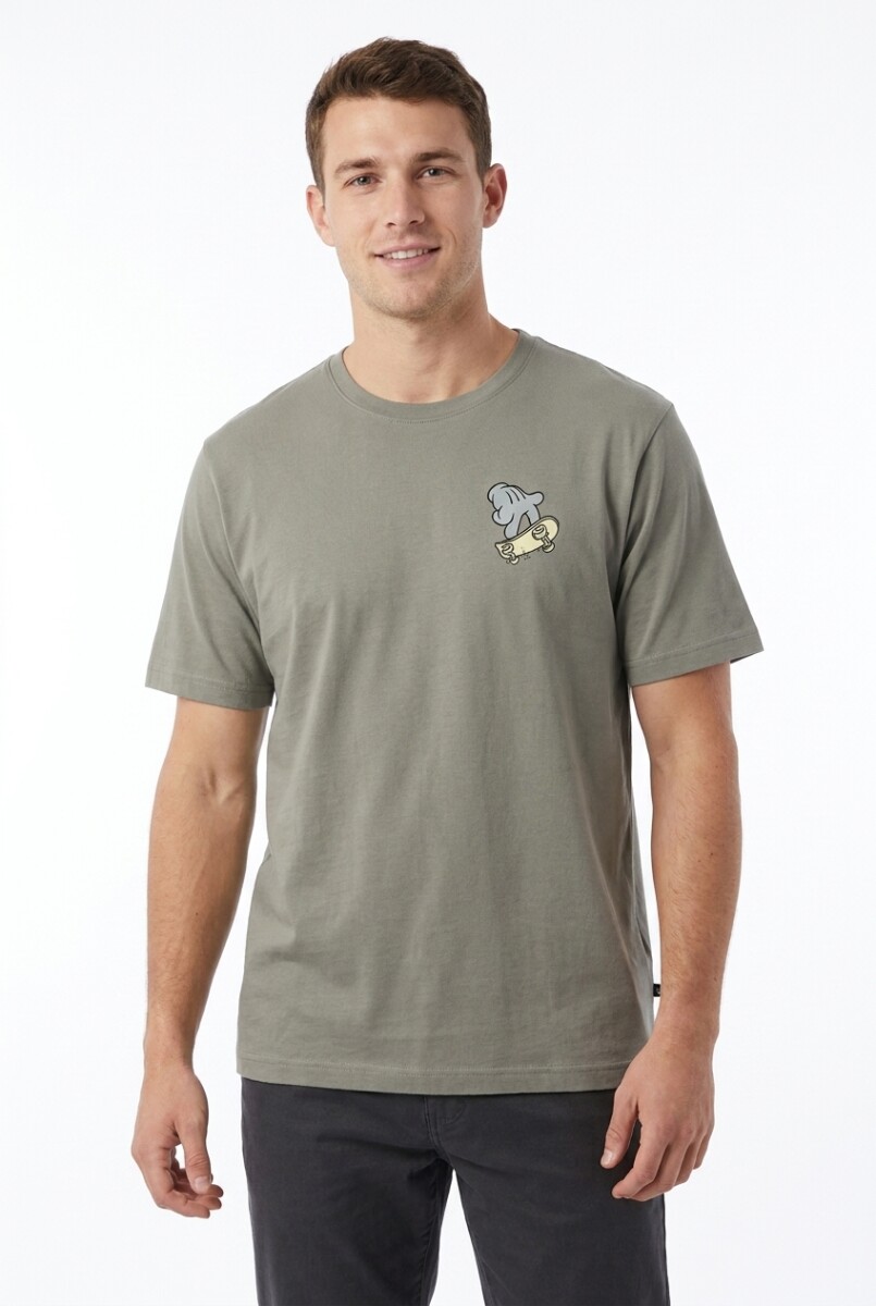 Remera m/c hombre MICKEY - Beige 