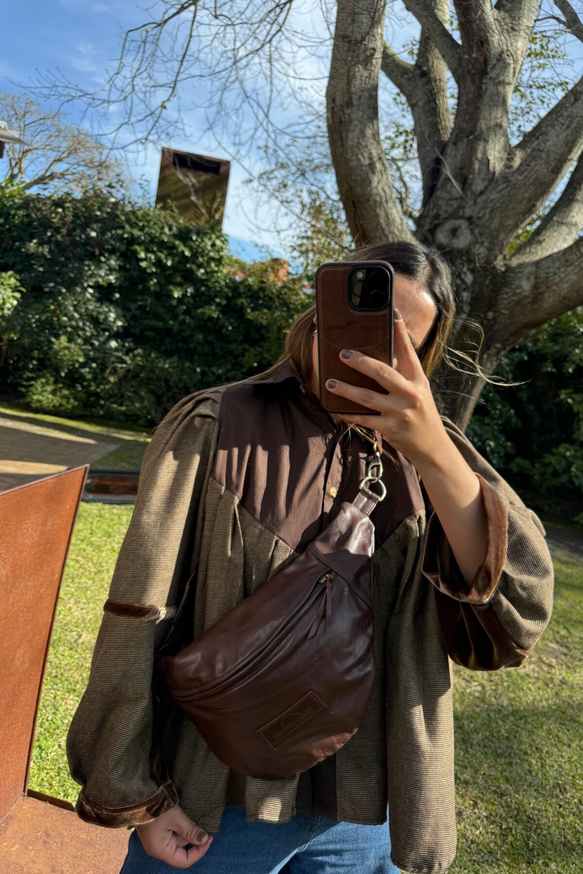 Leather Fanny Pack Chocolate