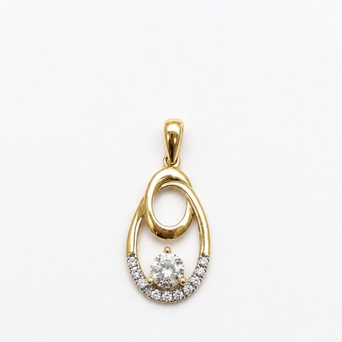 Colgante calado Oro 10 Kt y zirconias Colgante calado Oro 10 Kt y zirconias