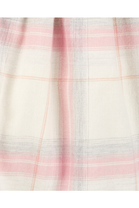 Vestido de algodón con lazo diseño a cuadros Sin color