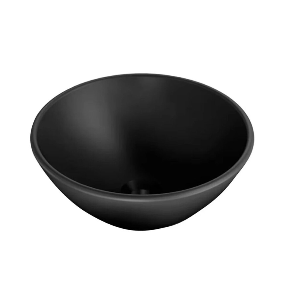 Bacha de apoyo redonda 35 cm negro mate Celite Bacha De Apoyo Redonda 35 Cm Negro Mate Celite