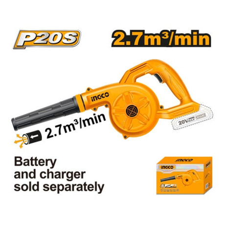 Sopladora a Batería 20V P20S Ingco CABLI20028 Amarillo