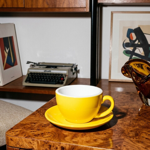 Taza cerámica Milán 250ml Amarillo