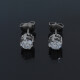 Caravanas en oro 18k blanco y brillantes Caravanas en oro 18k blanco y brillantes