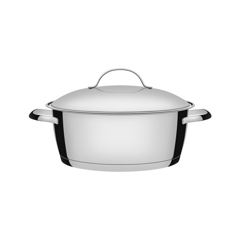 Olla con asas y tapa 4L Tramontina Allegra acero inoxidable Plateado