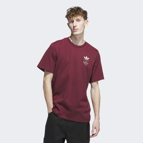 Remera Adidas Triple Trifolio Skateboarding Rojo