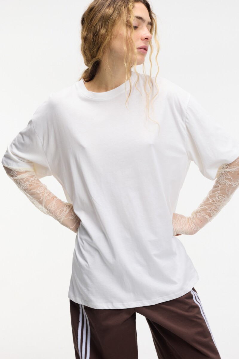 CAMISETA CON TUL Blanco
