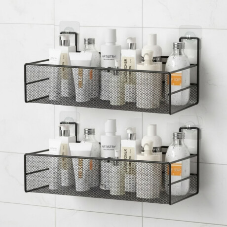 2 Estantes colgantes adhesivo G NEGRO