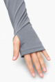 Campera Dama elastizada con dedal Gris
