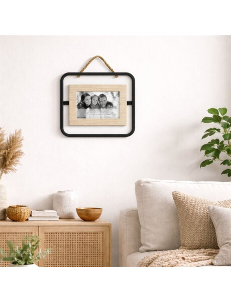 PORTARRETRATOS SIMPLE METAL Y MADERA 23X20X1 CM PORTARRETRATOS SIMPLE METAL Y MADERA 23X20X1 CM
