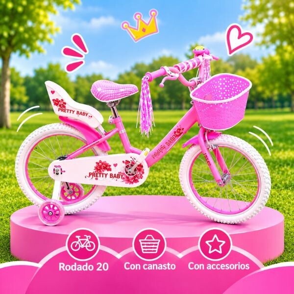 Bicicleta Rodado 20 con Accesorios