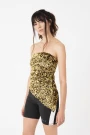TOP STRAPLESS ASIMÉTRICO Oro