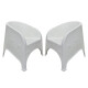 Set 2 Sillones Olivia ratán BLANCO