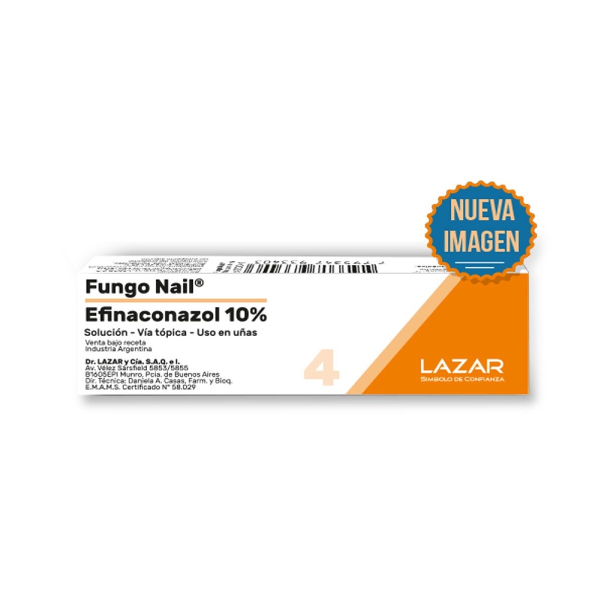 Fungo Nail Pincel Para Uñas Al 10% 4 Ml. 