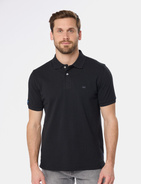 REMERA POLO LISA PIQUÉ Negro