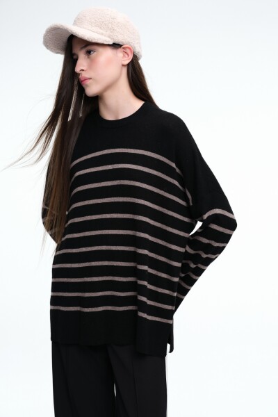 SWEATER RAYAS Negro