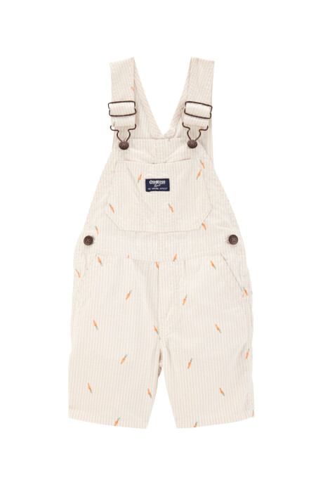 Enterito corto de algodón, diseño zanahorias Sin color