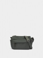 Bolso Bandolera Efecto Nylon caqui