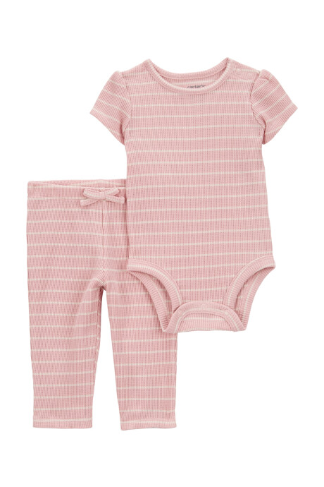 Set dos piezas de algodón térmico, pantalón y body Sin color