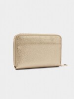 Cartera Con Textura Y Cierre De Cremallera dorado