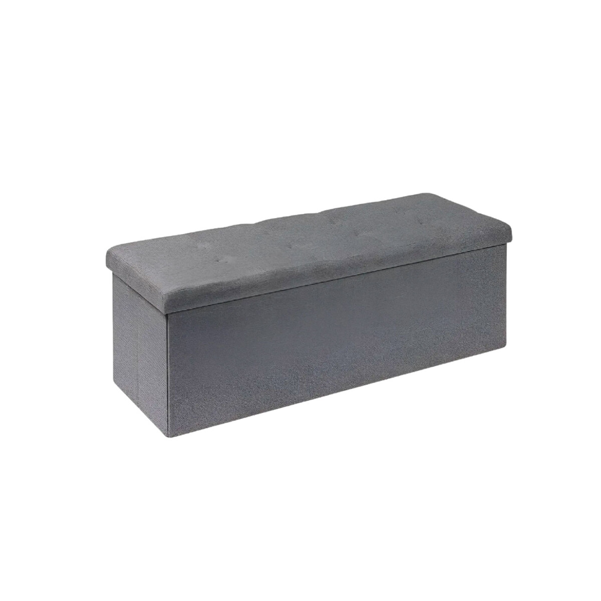Puff Baúl Lumax Plegable 110x38 cm Organizador Living Dormitorio - Gris Oscuro 