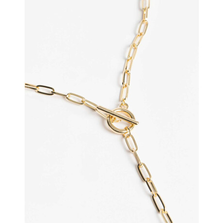 Collar Corto Eslabones Metal Dorado
