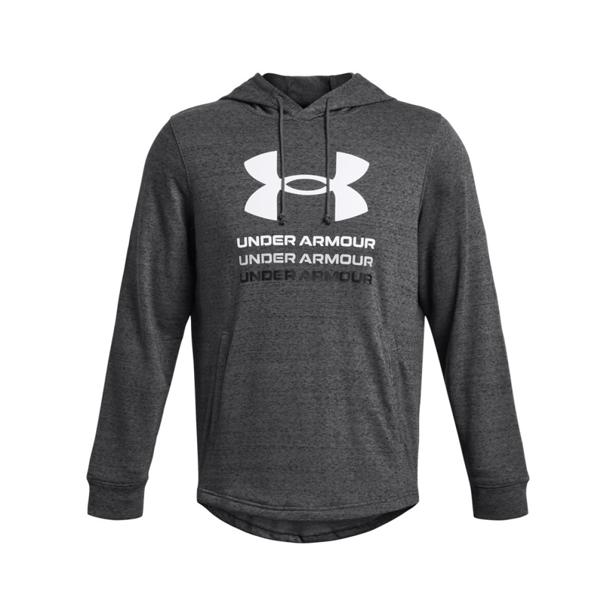 UA Rival Terry Graphic Hood-BLU - GRY-025 