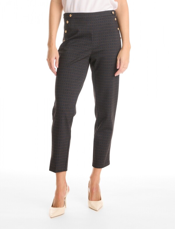 Pantalon Cuadrille Botones MULTI/AZUL