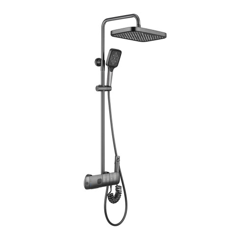 GRIFERIA BARRA DUCHA CON TRANSFERENCIA - COLOR GUN METAL 000