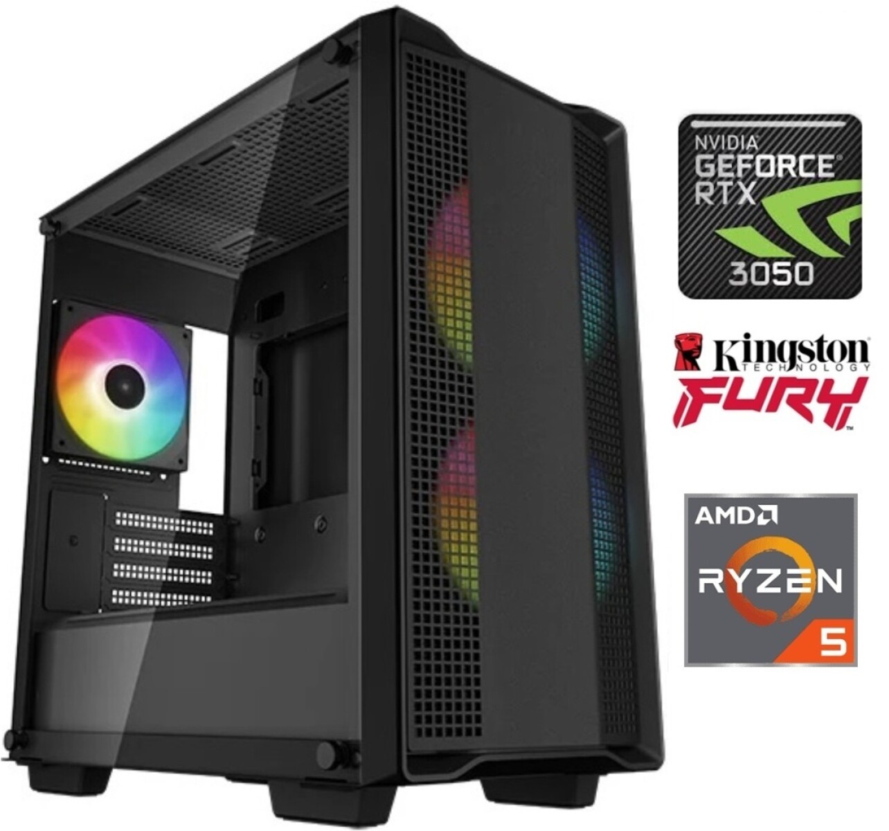 Equipo Gamer Ryzen 5 5500, 16GB, SSD 480GB, RTX 3050 6GB 