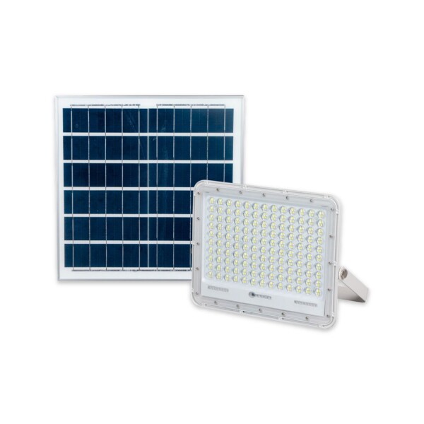 Foco Led Panel Solar 60W Exterior Jardin Luz Fria Reflector Variante Color Blanco