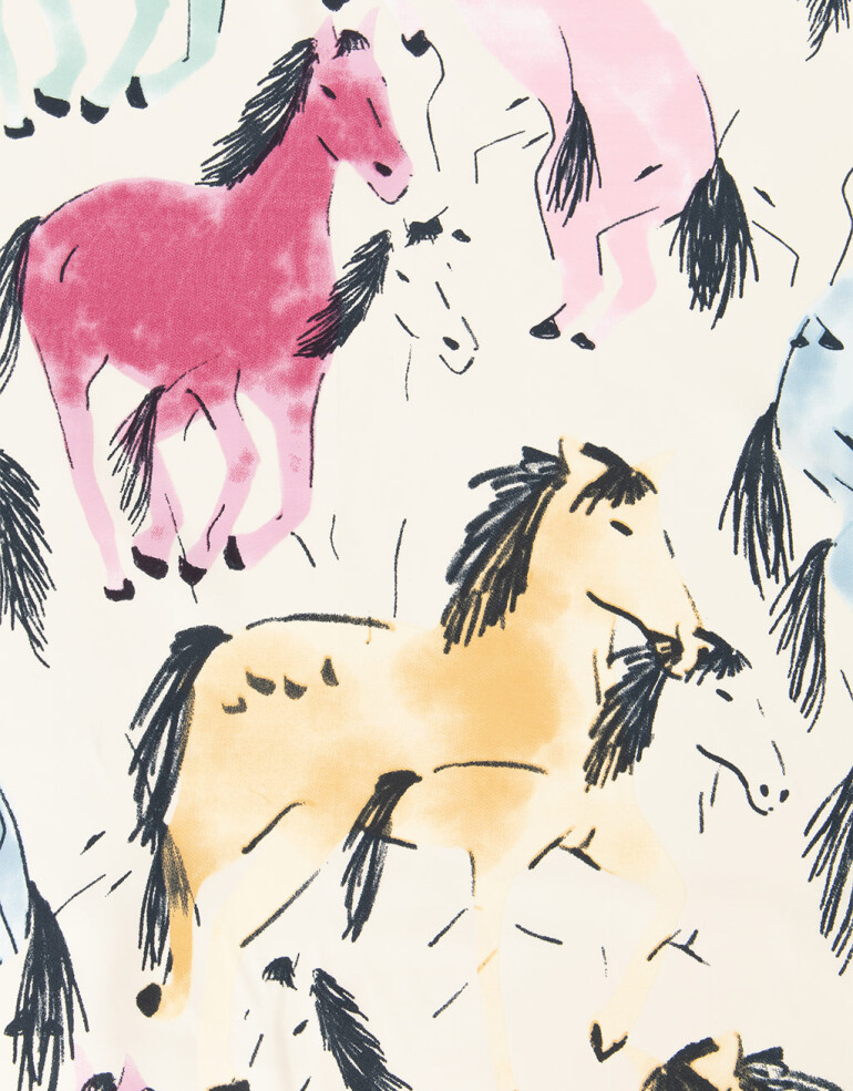 Pañuelos Raso Estampados Varios Pañuelo De Raso De Caballos - Combinacion Multicolor