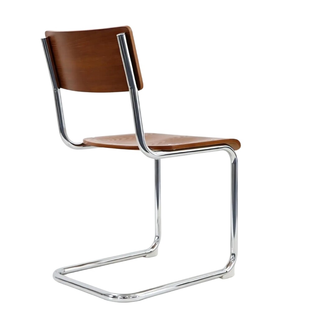 Silla de Comedor Metal Cromado - Impala Nogal