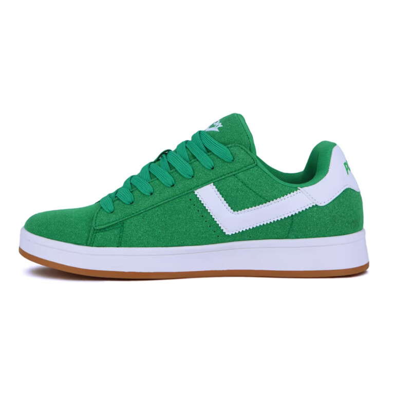 Championes Pony Lifestyle Square Gamuza Hombre Verde-Blanco