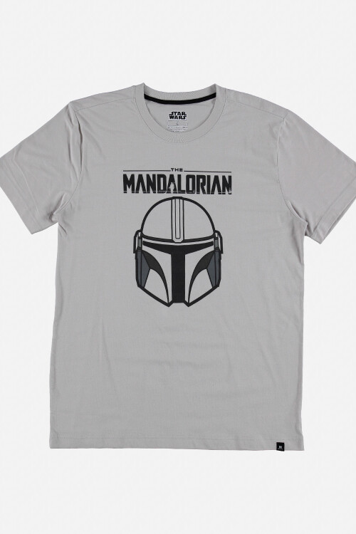 Camiseta hombre Mandalorian GRIS