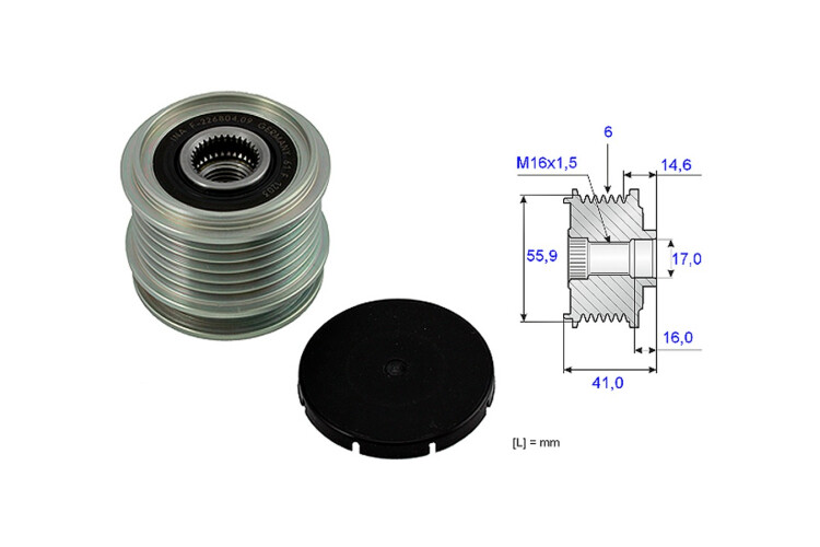 Polea Alternador Marcha Libre Audi A3, Volks Golf 96-06 Polea Alternador Marcha Libre Audi A3, Volks Golf 96-06