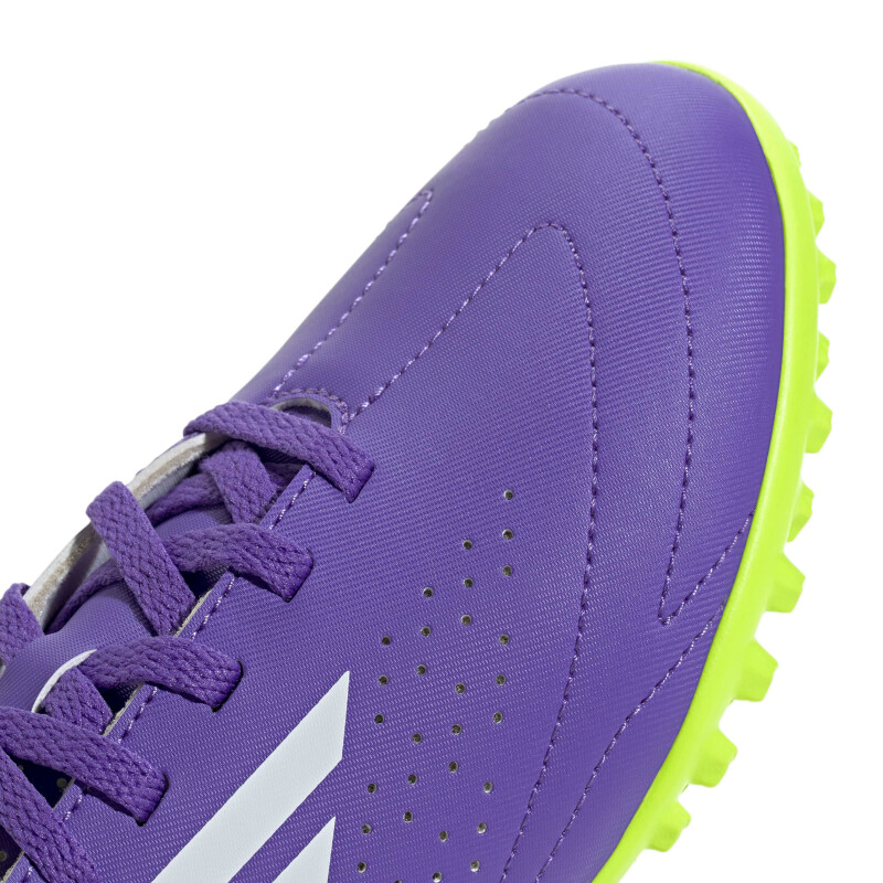 Championes de Niños Adidas Futbol 5 III TF Púrpura - Blanco - Amarillo Limon