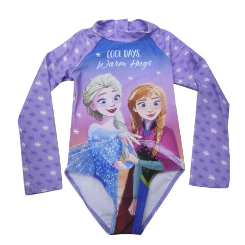 Malla Infantil Entera con Mangas Frozen Talle 2/6 LILA
