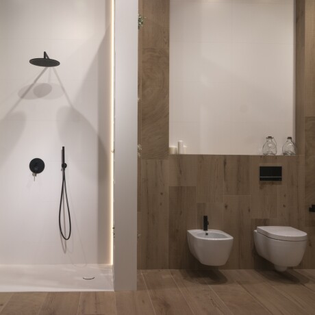 GRIFERIA BRAZO DE DUCHA 40 CM NEGRO MATE LINEA ESTANDAR NEGRO