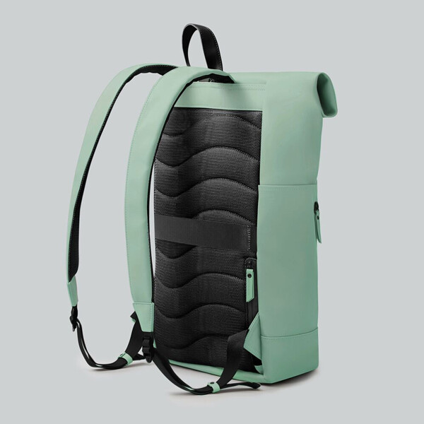 Mochila Gaston Luga Rullen C/Roll-top Notebook Laptop 16" Color Verde Menta